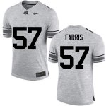 NCAA Ohio State Buckeyes Men's #57 Chase Farris Gray Nike Football College Jersey BAY3545UZ